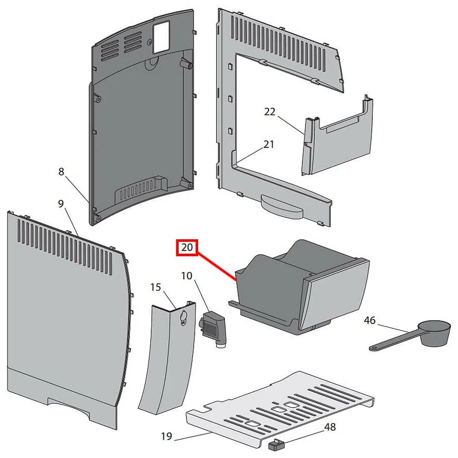 Купить Контейнер для кофейного жмыха кофемашин DeLonghi 5313249001 в интернет магазине L4.kz за 15 000 тг. с доставкой по Алматы и Казахстану