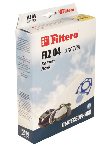 Купить Мешки пылесборники Filtero FLZ 04 Экстра 3 штуки в упаковке в интернет магазине L4.kz