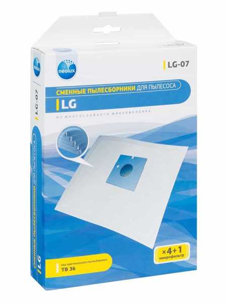 Купить Набор синтетических пылесборников LG-07 (4 шт.) для пылесосов LG в интернет магазине L4.kz