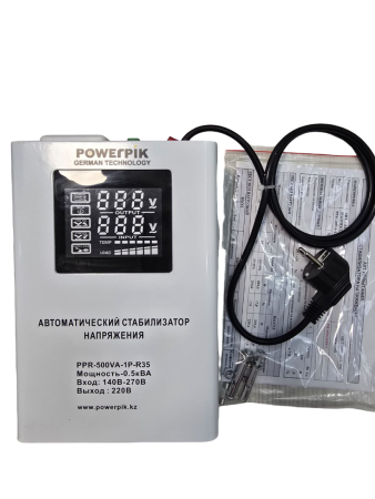 Купить Автоматический стабилизатор напряжения PowerPik PPR-500ВА-1P-R35 (500VA) в интернет магазине L4.kz за 17 000 тг. с доставкой по Алматы и Казахстану