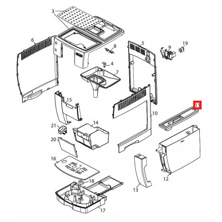 Купить Крышка контейнера для воды кофемашин DeLonghi 5313213321(5313251441) в интернет магазине L4.kz за 8 990 тг. с доставкой по Алматы и Казахстану