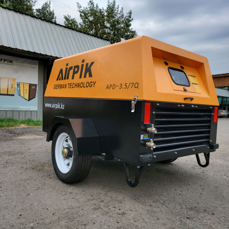 Купить Дизельный винтовой компрессор AirPIK APD-3.5/7Q (QUANCHAI), 3.5 м³/мин, 23 кВт в интернет магазине L4.kz за 3 895 000 тг. с доставкой по Алматы и Казахстану