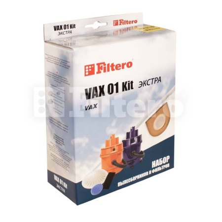 Купить Набор мешков и фильтров Vax Filtero VAX 01(2) Kit ЭКСТРА, комплект 2 мешка + 3 фильтра. в интернет магазине L4.kz