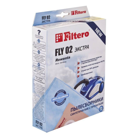 Купить Мешки-пылесборники Набор FLY 02(4) ЭКСТРА, 4 шт в упаковке в интернет магазине L4.kz